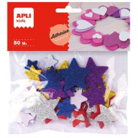 Apli Formas de Estrellas Adhesivas de Goma Eva - 50uds