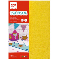 Apli Goma Eva Toalla - Medida A4 - 4 Hojas - Colores Rojo, Verde, Amarillo y Azul