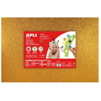 Pack de 3 Goma Eva Purpurina Oro 60x40 cm - Grosor 2 mm