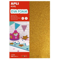 PACK 4 Goma Eva Purpurina A4, Grosor 2 mm. Colores Surtidos
