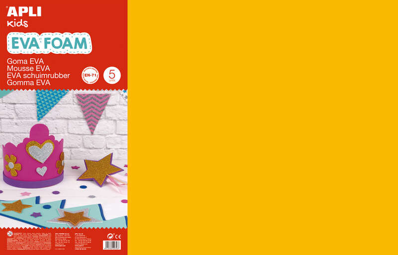 PACK 5 Goma Eva Naranja 60x40 cm