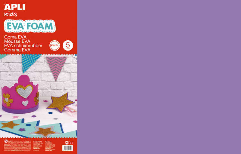PACK 5 Goma Eva Lila 60x40 cm
