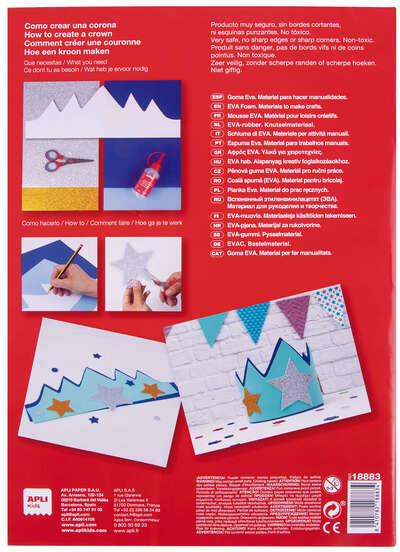 Imagen extra PACK 4 Goma Eva Multicolor A4, 5mm grosor