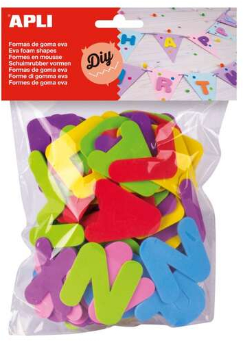 Apli Formas de Letras Goma Eva - 104uds - Altura 50mm Aprox.