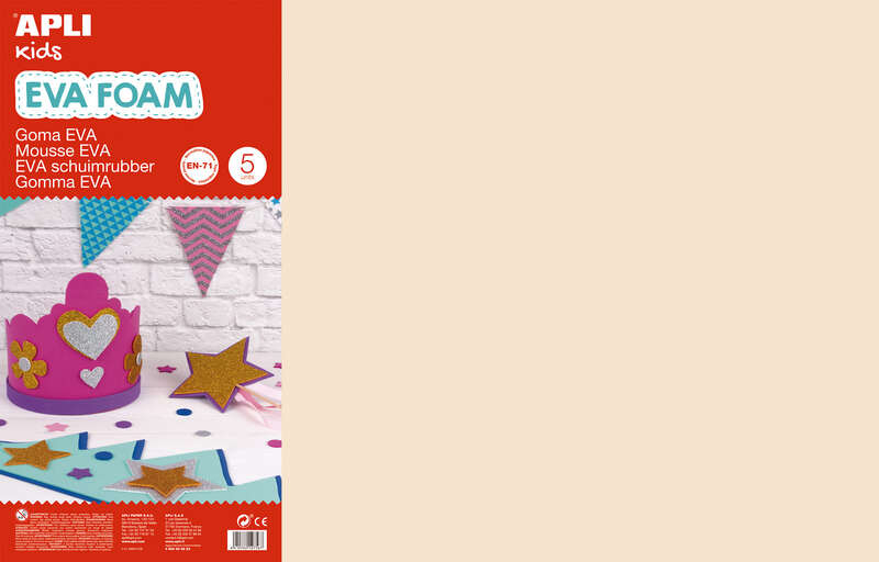 PACK 5 Goma Eva Piel 60x40 cm