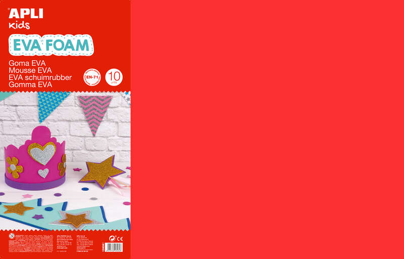 PACK 10 Apli Goma Eva MULTICOLOR 60x40 cm. Colores surtidos