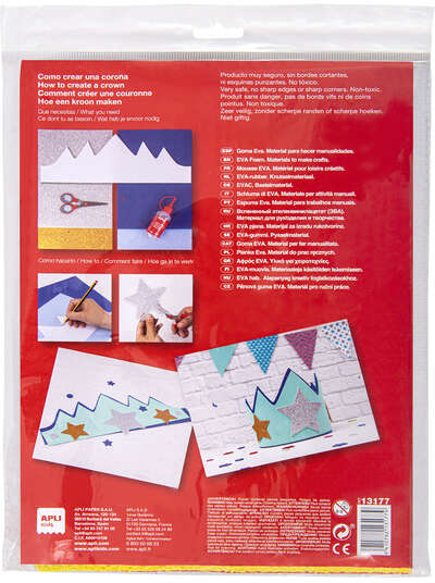 Imagen extra Apli Goma Eva Toalla - Medida A4 - 4 Hojas - Colores Rojo, Verde, Amarillo y Azul