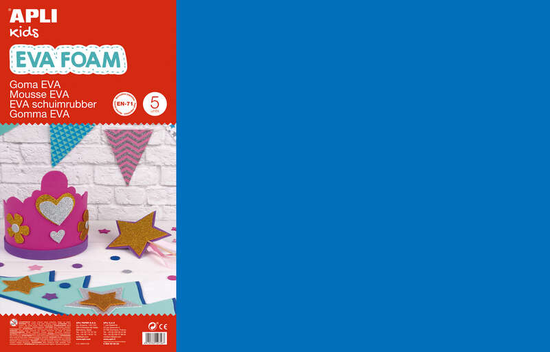 PACK 5 Goma Eva Azul 60x40 cm