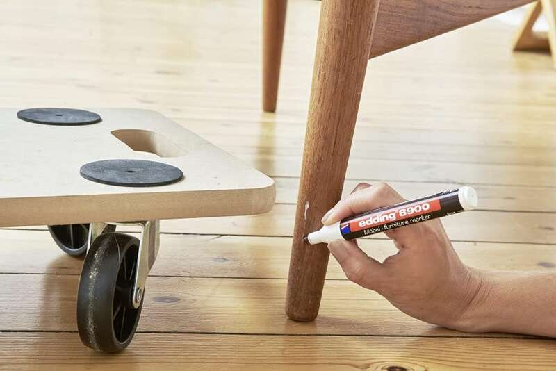 Imagen extra Edding 8900 Rotulador Permanente para Muebles - Punta Redonda 1.5-2mm - Resistente a la Luz - Secado Rapido - Color Nogal Claro