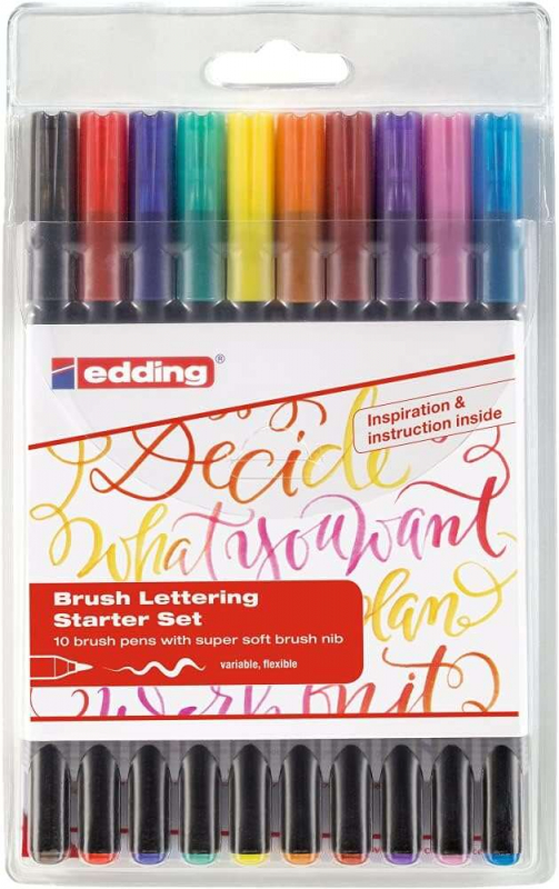 ROTULADOR EDDING 1340 PUNTA PINCEL 10 COLORES