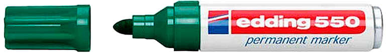 Rotulador Edding 550 VERDE punta fibra permanente 550-04
