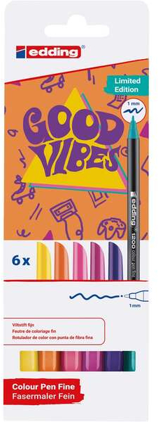 PACK 6 Edding 1200 Good Vibes Rotuladores - Colores Surtidos