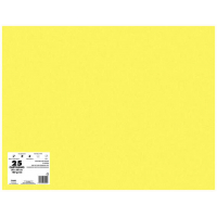 PACK 25 Cartulinas 50x65 cm 180gr AMARILLO GIRASOL. 