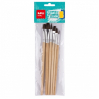 Apli Pack de 6 Pinceles de Madera para Niños