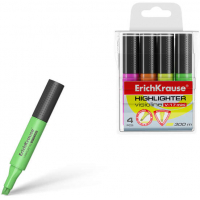 PACK 4 Marcadores Erichkrause Visioline V-17 MINI (Amarillo, Verde, Rosa, Naranja)