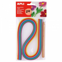 Apli Kit de Quilling - Incluye Herramienta y 120 Tiras de Papel - Colores Surtidos
