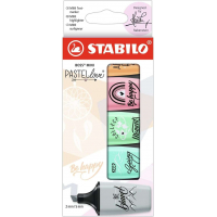 PACK 5 Marcadores Stabilo Boss MINI Pastellove (Rosa, Naranja, Verde, Gris, y Turquesa)