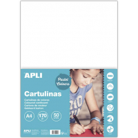 PACK 50 Cartulinas A4 Apli de 170g - Blanco