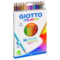 Giotto Stilnovo Pack de 36 Lapices Hexagonales de Colores