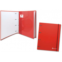 Carpebloc ECONOMICO con Recambio A4 de 4 Anillas. Rojo