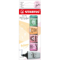 PACK 6 Marcadores Stabilo Boss MINI Pastellove (Rosa, Fucsia, Naranja, Verde, Gris, y Turquesa)