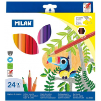 Milan Pack de 24 Lapices Hexagonales de Colores