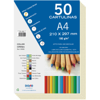 PACK 50 Cartulinas A4  180g - Crema