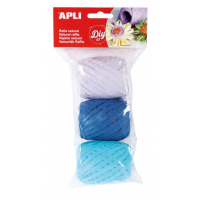 Apli Pack de 3 Ovillos de Rafia Natural Marine