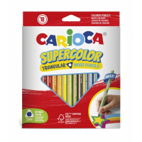 Carioca Supercolor Pack de 18 Lapices de Madera - Cuerpo Triangular Maxi