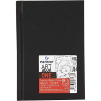 Canson Sketch One Fino Cuaderno de Dibujo A6 con 98 Hojas 100g 10.1x15.2cm - Blanco