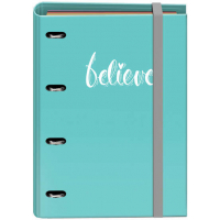 Dohe Carpebloc con Recambio A4 - 4 Anillas Mixtas de 35mm - Cierre de Goma - Recambio de 100 Hojas 90gr cuadriculado