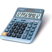 Casio DF-120EM Calculadora de Sobremesa - Pantalla Extragrande de 12 Digitos - Azul