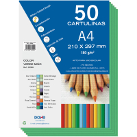 PACK 50 Cartulinas A4  180g - Verde Miño