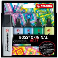 PACK 5 Marcadores Stabilo Boss Original Arty Fluorescentes Colores Frios