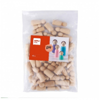 Apli Muñecos de Madera Surtidos - Formato MAXI - 48 Unidades - 4 formatos Diferentes - Madera Natural