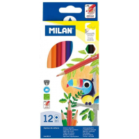 Milan Pack de 12 Lapices Hexagonales de Colores