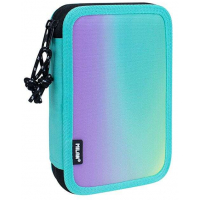 Milan Sunset Plumier de 2 Pisos con 2 Gomas de Borrar, Sacapuntas, Lapiz, Boligrafo Compact, Regla, 12 Lapices de Colores y mas