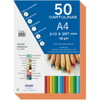 PACK 50 Cartulinas A4  180g - Naranja