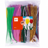 Apli Limpiapipas para Manualidades MAXI - Flexibles - Suaves - Tupidos - 360 Unidades - Colores Surtidos