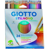 Giotto Stilnovo Acquarell Pack de 24 Lapices de Colores Acuarelables Hexagonales