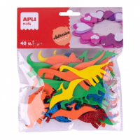 Apli Pack de 40 Dinosaurios Adhesivos de Goma EVA 