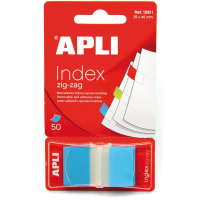 Apli Indices Adhesivos Film Zigzag 45x25mm Dispensador de 50 marcadores