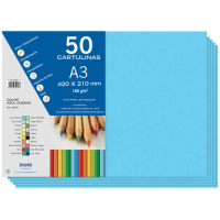 PACK 50 Cartulinas A3 180 g/m2. Azul Oceano