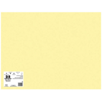 PACK 25 Cartulinas 50x65 cm 180gr AMARILLO. 