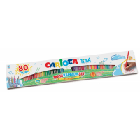 Carioca Tita Rainbow Maxi Pack de 80 Lapices de Resina - Hexagonales