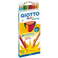 Giotto Elios Giant Wood Free Pack de 24 Lapices Triangulares de Colores