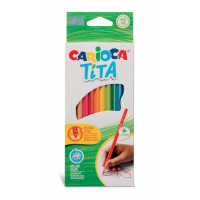 Carioca Tita Pack de 12 Lapices de Resina - Hexagonales
