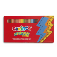Carioca Pack de 40 Piezas - 36 Lapices de Color Supercolor - 2 Lapices de Grafito HB - Goma de Borrar - Sacapuntas