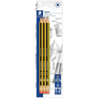 PACK 6 Lapices Staedtler Noris 122 con goma HB (estandar)