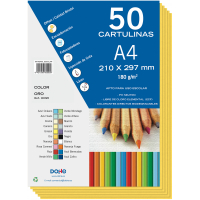 PACK 50 Cartulinas A4  180g - Amarillo Oro